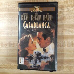 Casablanca 1942 VHS Clamshell Remastered Collector's Edition Bergman Bogart VTG